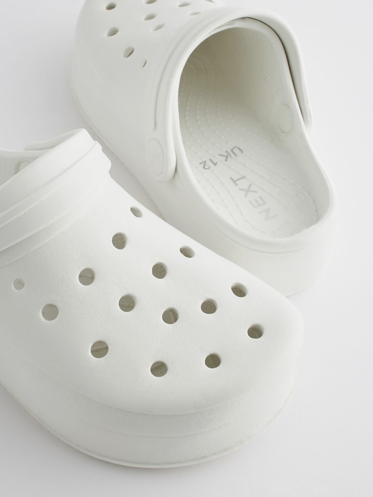 White Chunky Clogs - Image 10 of 10