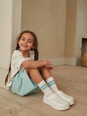 White Chunky Clogs - Image 3 of 10