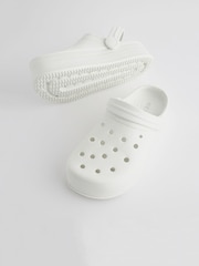 White Chunky Clogs - Image 8 of 10