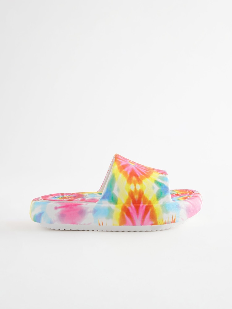 Multicolour Tie-Dye Chunky Sliders - Image 2 of 5
