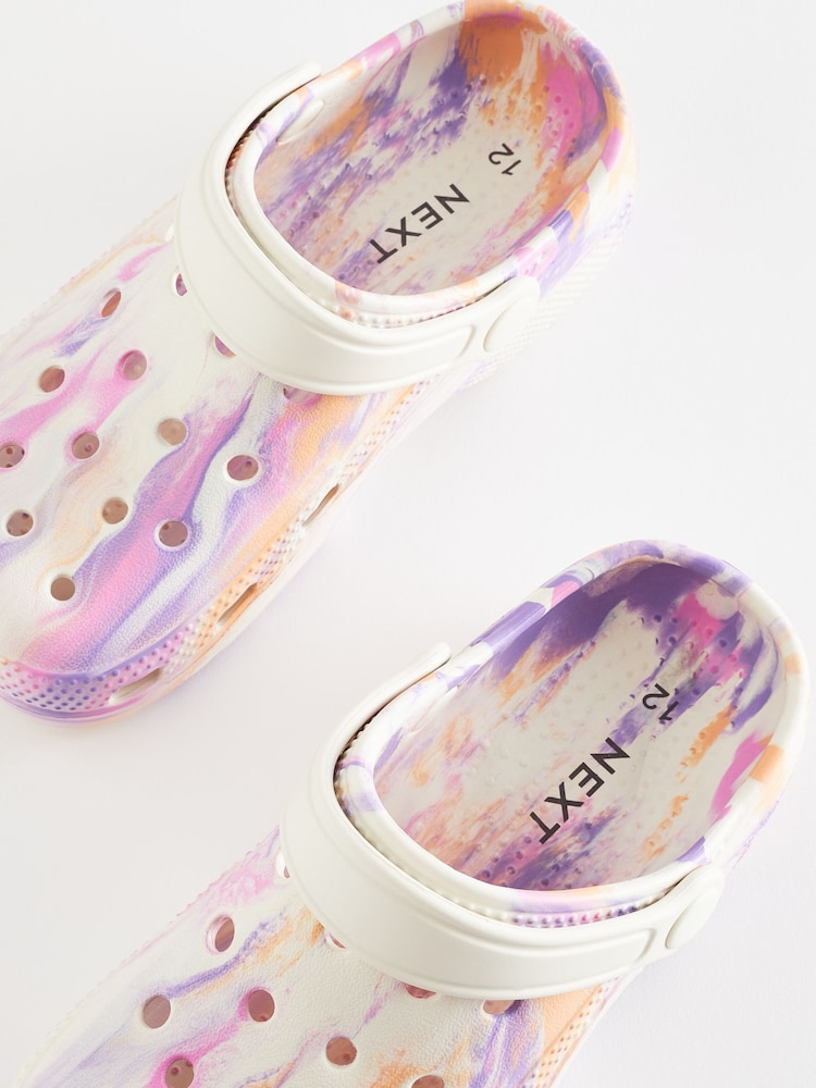 Buy Purple Marble Clogs from the Next UK online shop