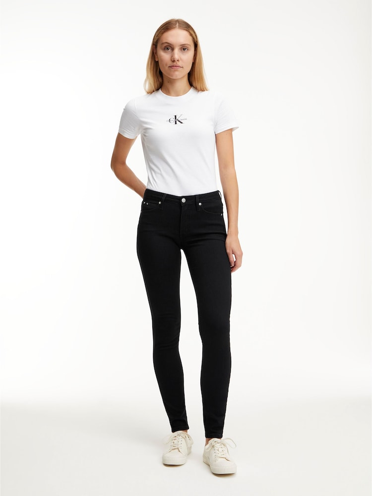 Calvin Klein Jeans Mid Rise Skinny Jeans - Image 2 of 7