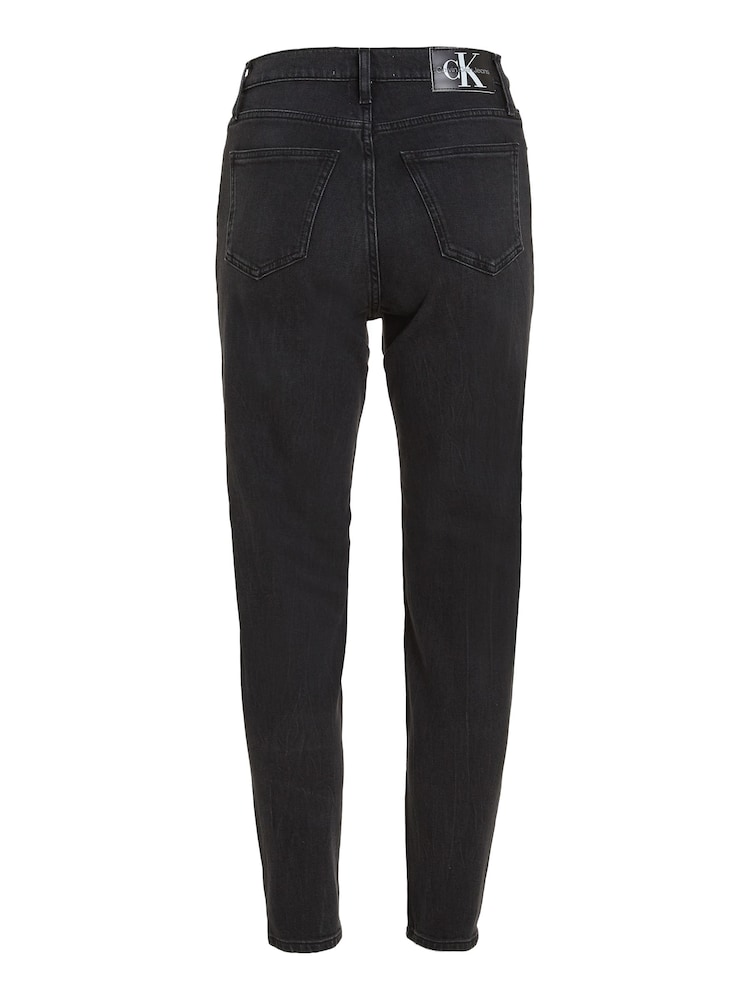 Calvin Klein Blugi mom Negru Blugi - Image 5 of 6