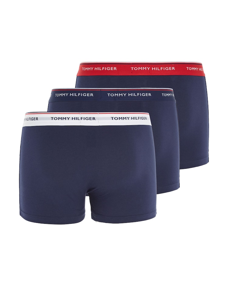 Tommy Hilfiger Sky Blue Premium Essentials Trunks 3 Pack - Image 2 of 7