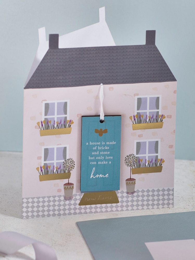 Teal Blue New Home Keepsake Card - Image 1 of 4