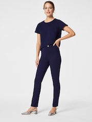 Spanx Ponte Button Tab Black Trousers - Image 3 of 6