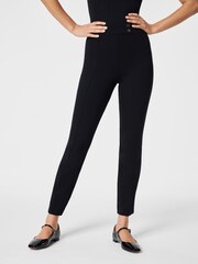 Spanx Ponte Button Tab Black Trousers - Image 1 of 6