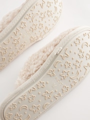 Creme - Pantolette aus Kunstfell - Bild 4 von 7