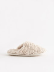 Creme - Pantolette aus Kunstfell - Bild 5 von 7