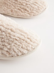 Creme - Pantolette aus Kunstfell - Bild 7 von 7