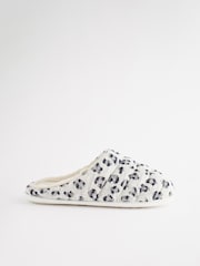 Hellbraun/Animalprint - Gesteppte Pantolette - Bild 2 von 6