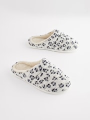 Hellbraun/Animalprint - Gesteppte Pantolette - Bild 3 von 6