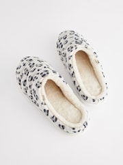 Hellbraun/Animalprint - Gesteppte Pantolette - Bild 4 von 6