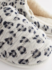 Hellbraun/Animalprint - Gesteppte Pantolette - Bild 6 von 6