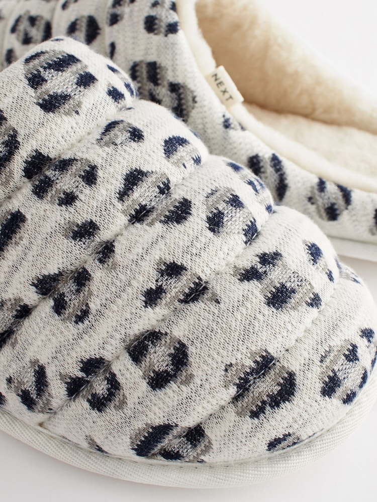 Hellbraun/Animalprint - Gesteppte Pantolette - Bild 6 von 6