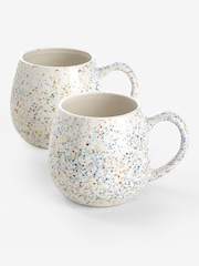 Set of 2 Multi Speckle Speckle Mugs - Image 2 of 3