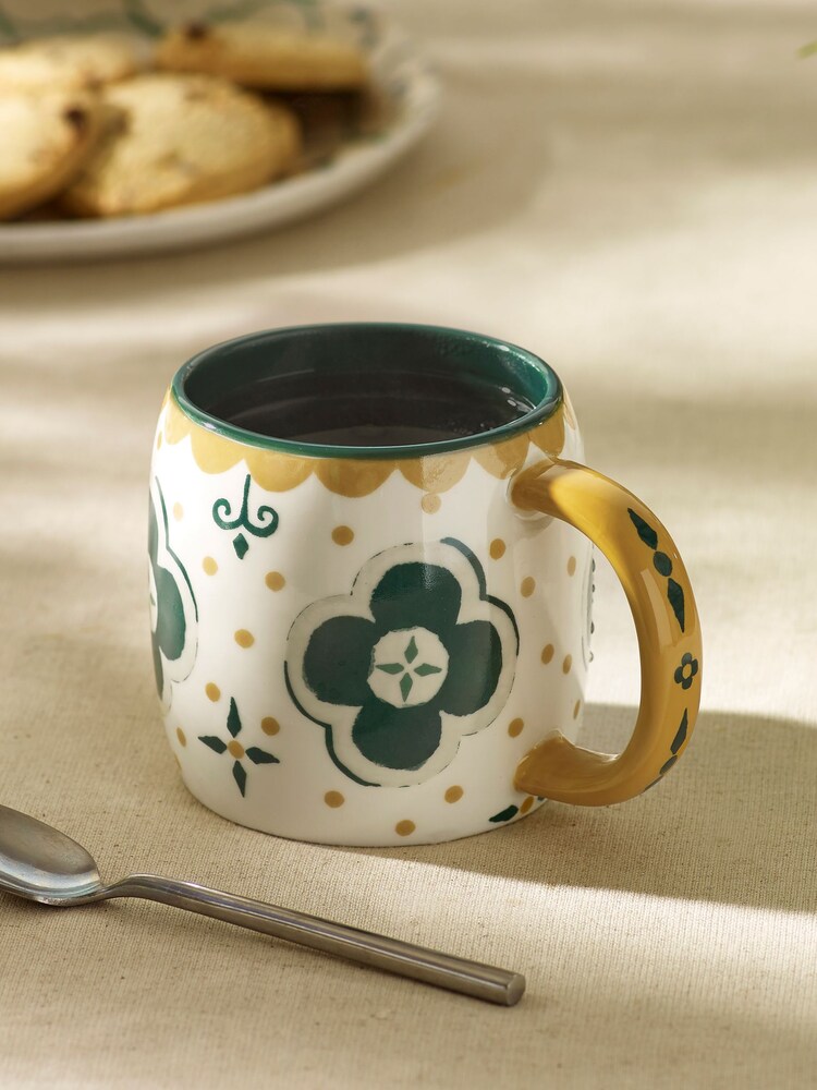 Green Mediterranean Patterned Mug - Image 2 of 3