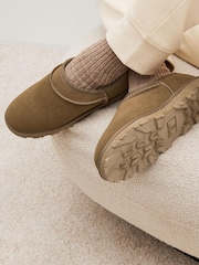 Green Suede Shoot Slippers - Image 6 of 7