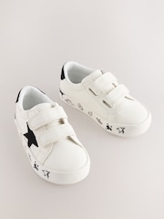Black/White Standard Fit (F) Star Touch Fastening Trainers - Image 5 of 5