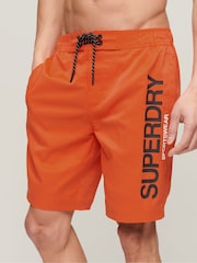 Superdry Orange Sportswear Board Shorts - Image 1 of 3