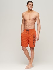 Superdry Orange Sportswear Board Shorts - Image 2 of 3