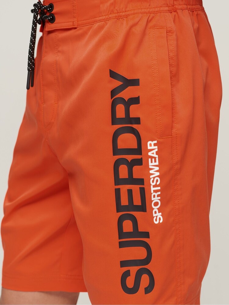 Superdry Orange Sportswear Board Shorts - Image 3 of 3