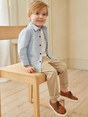 Tan Brown Brogue Smart Leather Lace-Up Shoes - Image 2 of 9