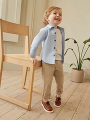 Tan Brown Brogue Smart Leather Lace-Up Shoes - Image 3 of 9