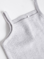 Light Pink Baby Strappy 100% Cotton Vest Bodysuits 5 Pack - Image 5 of 6