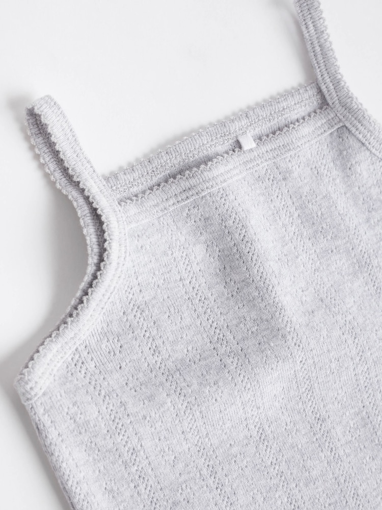 Light Pink Baby Strappy 100% Cotton Vest Bodysuits 5 Pack - Image 5 of 6
