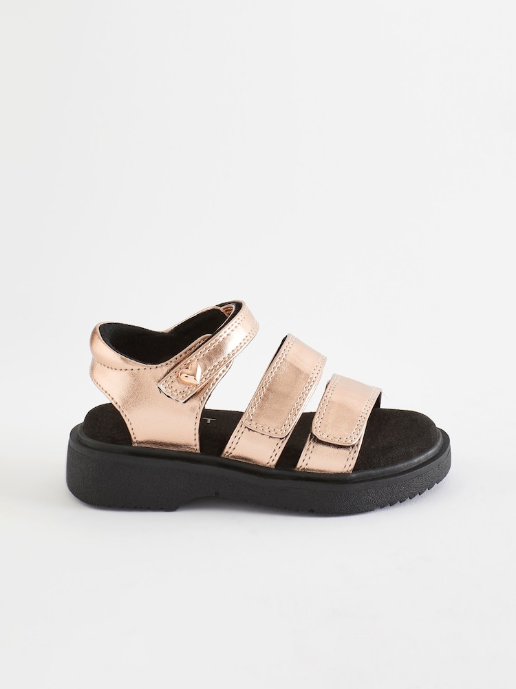 Rose Gold Chunky Sandals - Image 2 of 7
