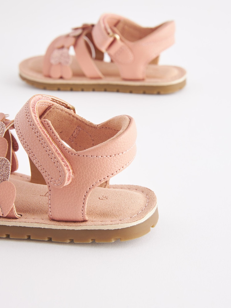 Pink Standard Fit (F) Heart Sandals - Image 6 of 6
