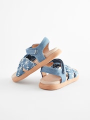 Blue Denim Bow Sandals - Image 3 of 6