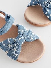 Blue Denim Bow Sandals - Image 6 of 6