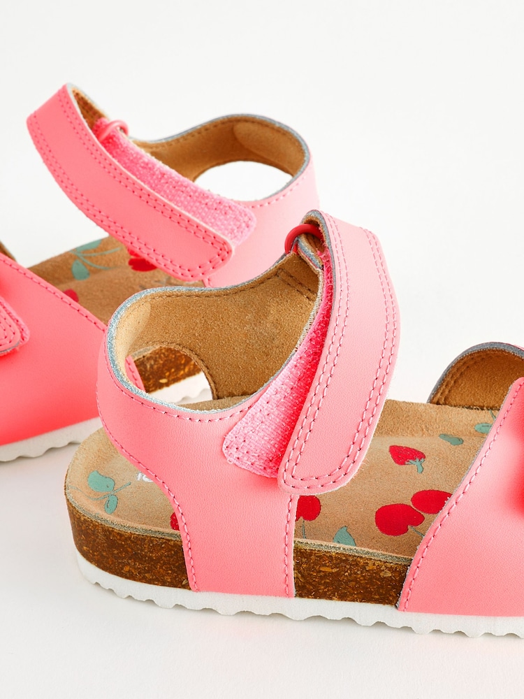 Neon Pink - Sandalen mit Schnallenriemen und Korkfußbett - Bild 6 von 6 Neon Pink - Sandalen mit Schnallenriemen und Korkfußbett - Bild 6 von 6