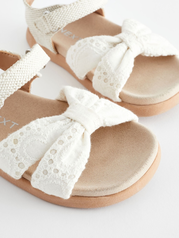 White Bow Sandals - Image 6 of 6