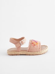 Neutral Embroidered Espadrilles Sandals - Image 2 of 6
