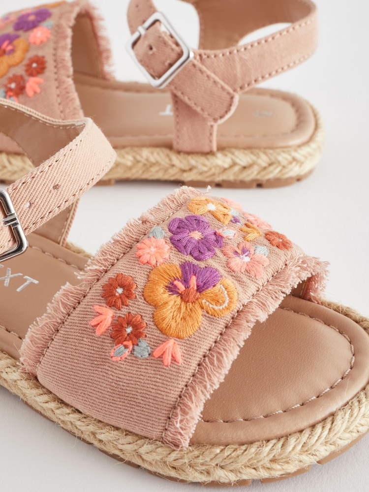 Neutral Embroidered Espadrilles Sandals - Image 6 of 6