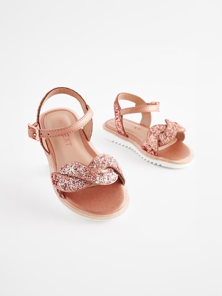 Roségold - Glitzernde Sandalen für besondere Anlässe - Bild 1 von 5 Roségold - Glitzernde Sandalen für besondere Anlässe - Bild 1 von 5