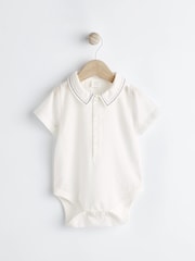 Pale Blue Smart Shirt, Shorts And Socks With Linen 3 Piece Set (0mths-2yrs) - Image 3 of 9