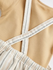 Neutral Dino Baby Woven Dungarees and Bodysuit Set (0mths-2yrs) - Image 7 of 9