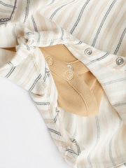 Neutral Dino Baby Woven Dungarees and Bodysuit Set (0mths-2yrs) - Image 9 of 9