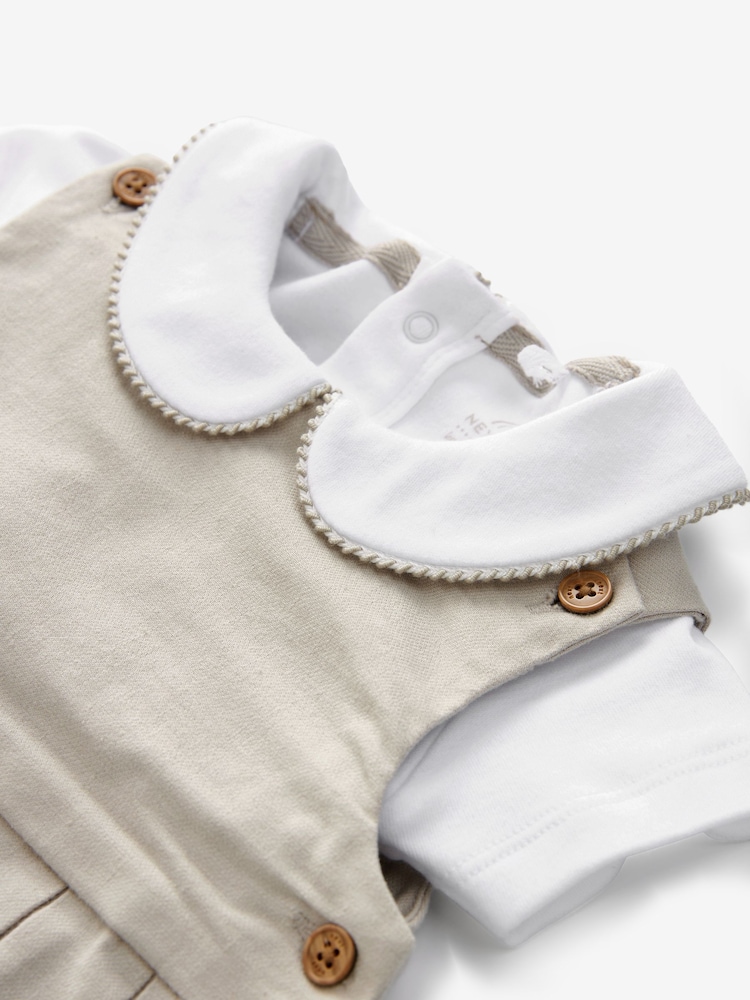 Neutral/White Smart Baby Romper, Bodysuit And Socks Set (0mths-2yrs) - Image 9 of 9