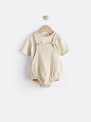 Neutral Dungarees And Bodysuit Baby Set (0mths-2yrs) - Image 3 of 9