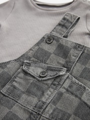 Monochrome Check Baby Denim Dungarees And Bodysuit Set (0mths-2yrs) - Image 7 of 7