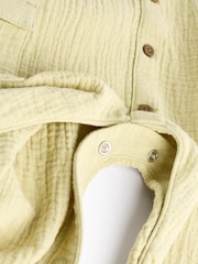 Green Woven Baby 100% Cotton Romper (0mths-2yrs) - Image 6 of 7