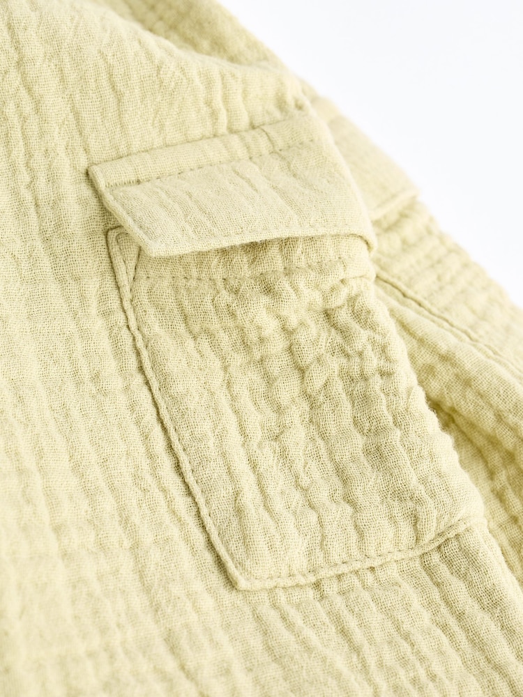 Green Woven Baby 100% Cotton Romper (0mths-2yrs) - Image 7 of 7