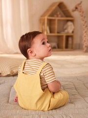 Yellow Lion Baby Woven Dungarees and Bodysuit Set (0mths-2yrs) - Image 3 of 13