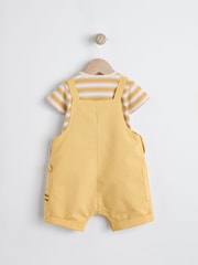 Yellow Lion Baby Woven Dungarees and Bodysuit Set (0mths-2yrs) - Image 6 of 13