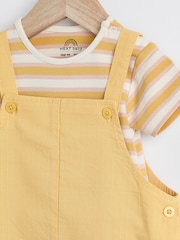 Yellow Lion Baby Woven Dungarees and Bodysuit Set (0mths-2yrs) - Image 8 of 13